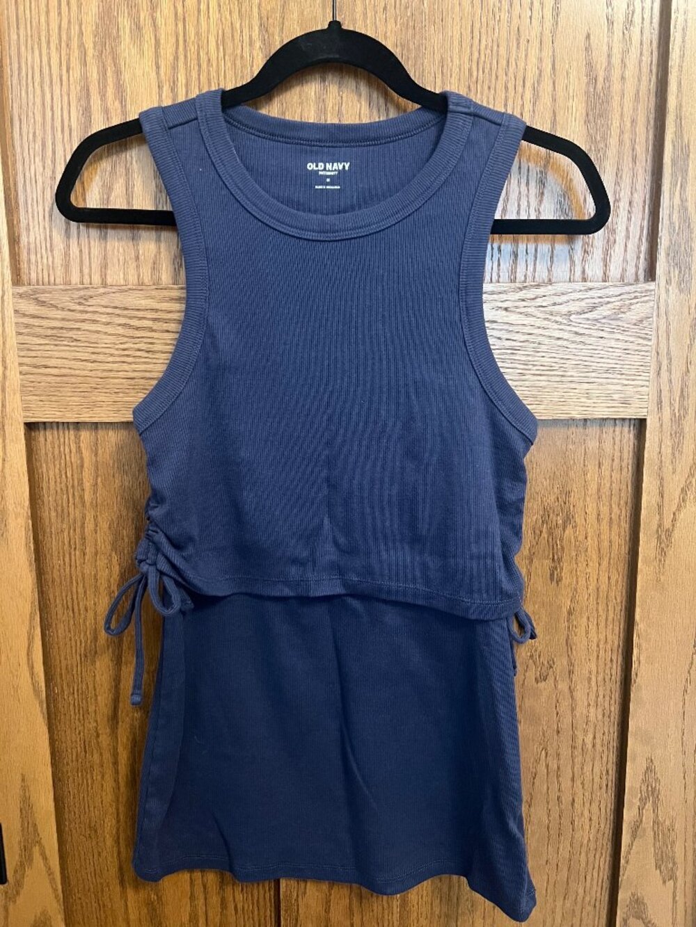 Old Navy Maternity EveryWear Sleeveless Tie-Side Nursing Top - Navy, M